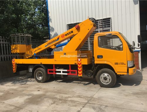 2018 new design of 20m telescopic boom can rotate aerial working truck