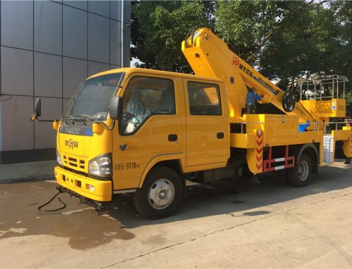 Solid arm loading 14m aerial lift truck
